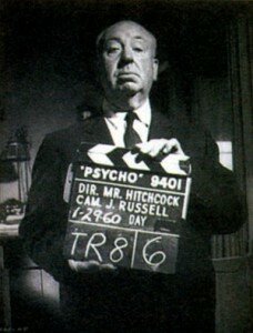 Хичкок на съемках фильма «Психо». 1960 г.
