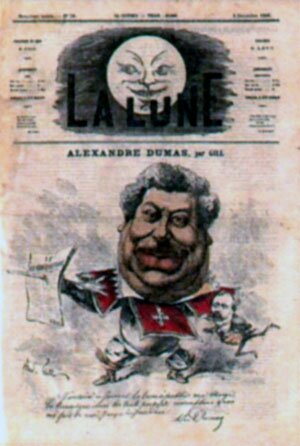 Карикатура на Александра Дюма. 1866 г.
