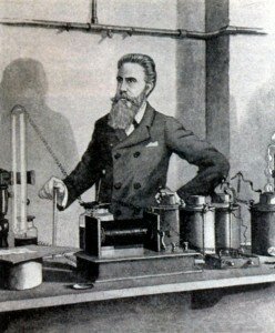 Рентген в лаборатории. Рисунок 1900 г.