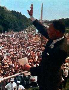 Кинг на митинге в Мемориале Линкольна. Фото 1963 г.
