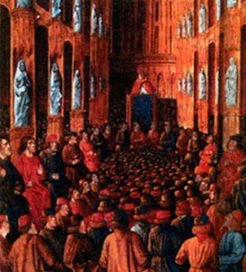 Папа Римский Урбан II призывает жителей Клермона в Первый крестовый поход