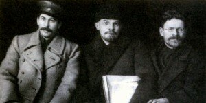 Сталин, Ленин и Михаил Калинин. Март 1919 г.